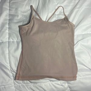 Vintage Light pink/tan Lululemon tank top